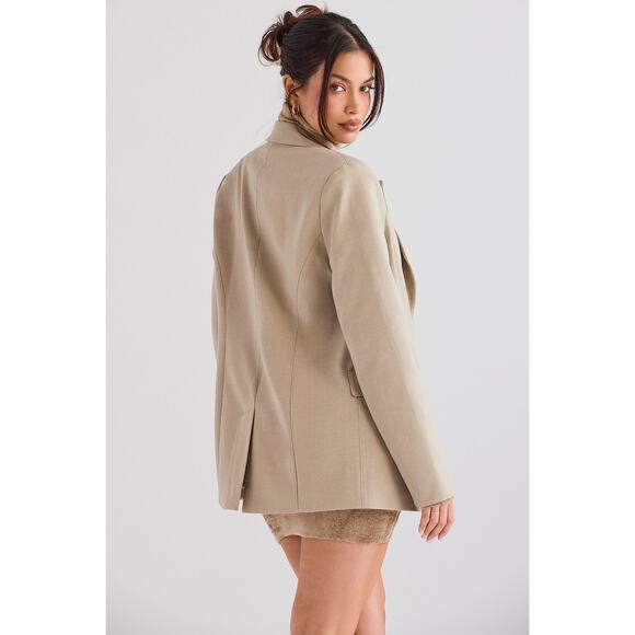 House of CB Aline Mink Oversized Blazer Jacket Size S Small - Picture 4 of 10